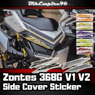 Zontes 368G V1 V2 Side Cover Sticker Logo Waterproof Decal For Zontes High Quality Zontes 368G