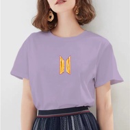 baju kaos wanita bts logo kentang mcd x bts  t-shirt wanita bts x mcd - xxl lilac