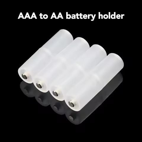 2/4/8PCS AAA to AA Size Cell Battery Converter Adaptor Holder Case Switcher Portable Translucent Bat