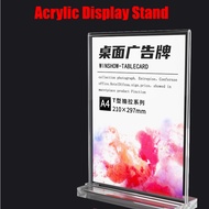 Acrylic Stand A4 Size Acrylic T-Shape Display Stand, T Shape Transparent Acrylic Stand