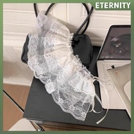 ETERNITY Fashion Lace Irregular Skirt Curtain White Flowers Lace Mesh Halfbody Skirt Women Summer Bo