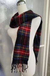 蘇格蘭CLANS OF SCOTLAND 100%CASHMERE 喀什米爾 羊絨 格紋圍巾