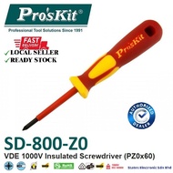 Pro'sKit SD-800-Z0 VDE 1000V Insulated Screwdriver - PZ0 x 60