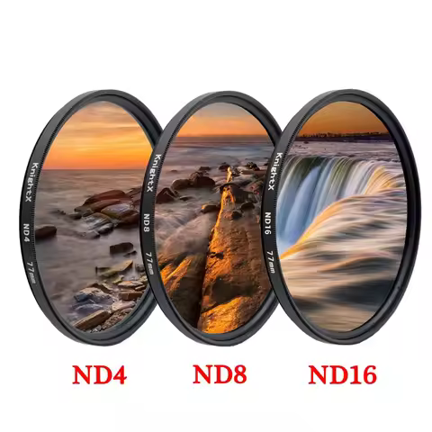 KnightX ND2 ND4 ND8 ND16 ND 49MM 52MM 55MM 58MM 67MM 77MM Camera Lens Filter For canon eos sony niko
