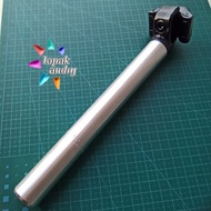 LapakAndry Seatpost 26.8 26.8 mm alloy Xinlong Zoom Taiwan Original NOS Vintage 25cm Silver Black
