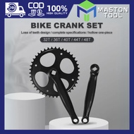 BMX MTB Bike Single Speed Crank 32T/36T/40T/44T/48T Bicycle Sprocket Wheel Set Crang Arm Chainwheel 