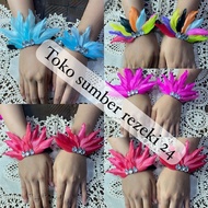 FEATHER BRACELET, feather bracelet, 2 pcs, dance bracelet, 2 pcs, dance bracelet