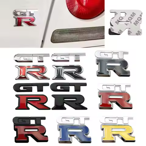 3D Metal GTR Sticker Car Rear Trunk Body Emblem Sticker For GTR Nissan Qashqai Altima Car Accessorie