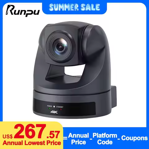 Runpu 4K30fps 20X Optical Zoom AI-Tracking Ptz NDI Camera HDMI LAN POE Live Streaming Broadcast Vide