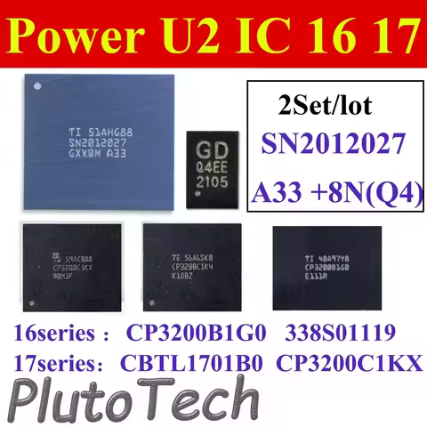 Charging Power IC for iPhone 16 17 USB Tristar SN2012027 A33 EEPROM U2 CP3200B1G0 CP3200C1KX CP3200C