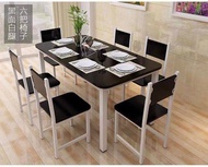 JFH Modern Cheapest Dining Chair and Table (1+4) (1+6) / Set meja makan Dining Table kerusi Chair Modern Marble Murah