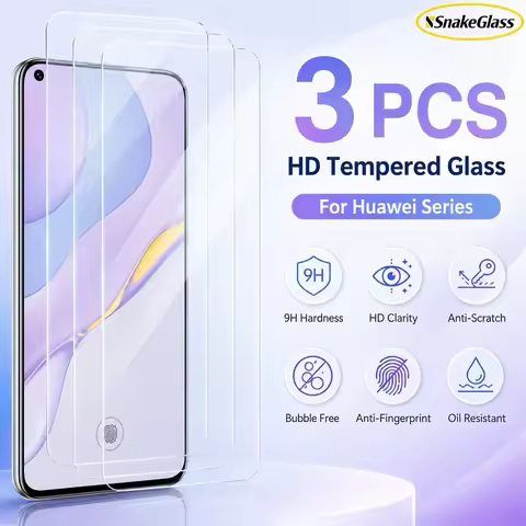 3PCS HD Tempered Glass For Huawei Nova 14 12S 13i 5T 5i 4 3i 6 7i 8i Y61 Y70 Y71 Y72 Y91 Anti Scratc