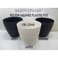 FELTON ROUND FLOWER POT 2548 /PASU BUNGA BULAT PLASTIC 2548_FOR INDOOR & OUTDOOR