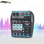 ZHANGHONG DJ Console Mixer, Bluetooth Monitor Karaoke System Audio Mixer, Durable with 48V Phantom P