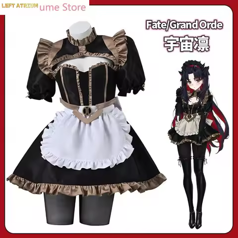 Fate/Grand Order FGO Ishtar Astarte Space Ishtar Maid Uniform Dress Cosplay Costume Halloween Carniv