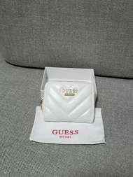 Guess กระเป๋าสตางค์แบบสั้นมือถือในยุโรปและอเมริกากระเป๋าใส่เหรียญแบบเรียบง่าย Lingge กระเป๋าความจุขน