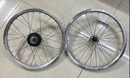 實體單車店 80% Brompton 小布 原裝16寸349銀色單速內變輪組