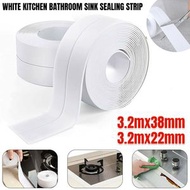 [白色][3.2米x2.2cm] 防黴膠帶 pvc密封條 廚房防水防潮條 水槽縫隙美縫貼 [平行進口]