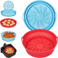 LMETJMA Silicone Air Fryer Liners for 3 to 7 QT Collapsible Silicone Liners for Air Fryer Basket Reu