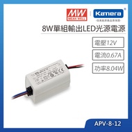 MW 明緯 8W 單組輸出LED光源電源(APV-8-12)