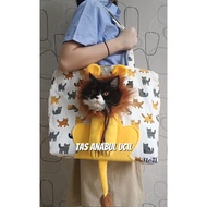 Tote Bag Tas Kanvas Canvas Anjing Kucing Model Singa Lion / Pet Carrier Kucing Anjing Lucu / Pet Car