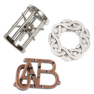 Brain Teaser Puzzles,Metal Cast Puzzle Game Toys,3D Highly Difficult Adult Puzzles, IQ Educational B