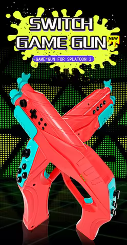 For Nintendo Switch Splatoon 3 Shooting Gun Bluetooth Controller with Vibration Motor Joy Con Hand G
