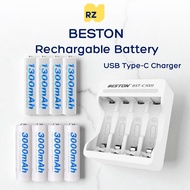 RONGZHI_sg Beston AA AAA Rechargeable Battery Pack / 4/8 Slot Rechargeable Battery Charger with USB 