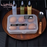 We wellhike Egg Storage Box Camping Fresh-Keeping Plastic Picnic Utensils Outdoor Portable