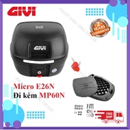 Thùng GIVI E26N tặng kèm đế MP60N (chính hãng bảo hành 2 năm)