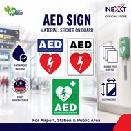AED Sign | Automated External Defibrillator Location Signage | Sticker on Board