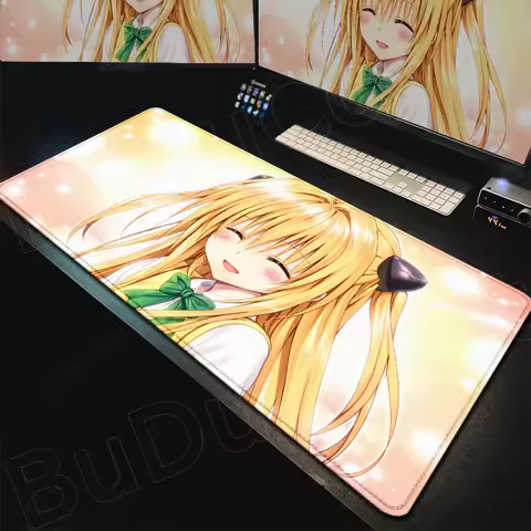 Anime To Love-Ru Kawaii Girl Golden Darkness MousePad PC Gaming Accessories XXL HD Printing Non-slip
