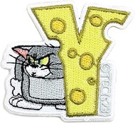 Tees Factory TJ-5541567Y Tom and Jerry Initial Patch Sticker, Y H 1.8 x W 1.9 x D 0.04 inches (4.5 x