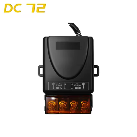 Wireless Remote Control Switch 30A DC 12V 24V 48V 72V High Power RF 433mhz Relay Receiver for Pumps 