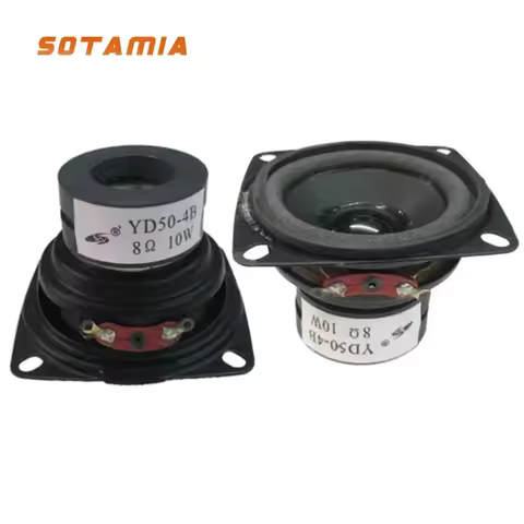 SOTAMIA 2Pcs 2 Inch Portable Audio Speaker 4 8 Ohm 10W Mini Full Range Loudspeaker DIY Multimedia Ho