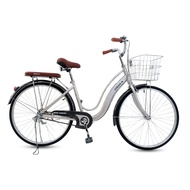 OSAKA จักรยานแม่บ้าน รุ่น Rikko 24"/26" ตะกร้า ตะแกรงสแตนเลส ขาตั้งคู่ วงล้ออัลลอย