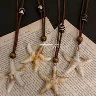 Handmade Korean Style ins Ocean Star Long Necklace Niche Retro Adjustable Sweater Chain CS3G