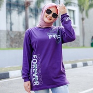 Kaos Wanita Dewasa Lengan Panjang Forever | Kaos Sepeda | Kaos Senam | Kaos Seragam | Kaos Hijab | N