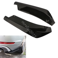 2X Car Rear Bumper Universal Protector Spoiler Diffuser Splitter Canards Black