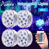 Auoyo under water led light submersible pool lighting waterproof fish pool fountain fish pond decora