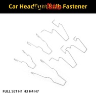 BLACKFUNNY 6Pcs Car Headlamp Light Bulb Retainer Spring Clips Buckles Metal Headlight Bulb Spring Cl