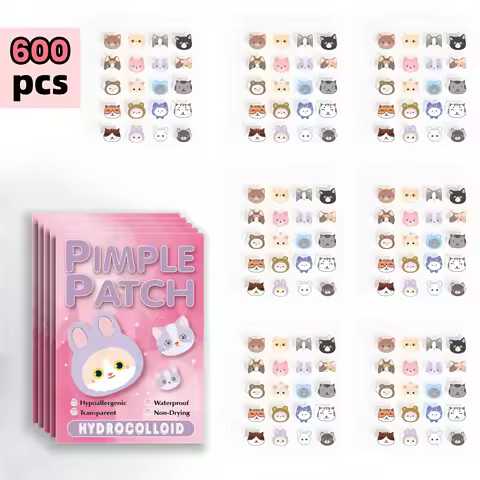 Salicylic Acid Acne Patches - Invisible & Cute Cat-Shaped Stickers to Fight Pimples and Soothe Skin