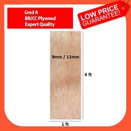 [1ft x 4ft] Papan Plywood / Solid Plywood 9mm 12mm