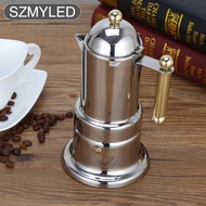 Stovetop Espresso Maker 4 Cup 200ML 6.6oz Stainless Steel Moka Pot Espresso Maker Percolator Italian