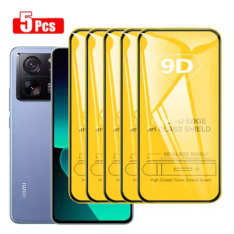 5PCS For Xiaomi 13T Pro Protective Glass for Xiaomi 12T 11T 10T 9T 9 Pro Tempered Screen Protector f