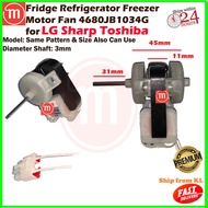 LG Sharp Toshiba Fridge Refrigerator Freezer Motor Fan 4680JB1034G