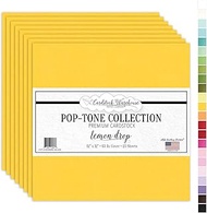 Lemon Drop Yellow Cardstock Paper - 12 x 12 inch 65 lb. Premium Cover - 25 Sheets from Cardstock War