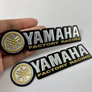 สติกเกอร์ Yamaha โลโก้ สีทอง สติ๊กเกอร์ 2ชิ้น 3D ปั๊มนูน สะท้อนแสง แต่งรถ ติดรถ มอเตอร์ไซค์ ยามาฮ่า xmax mslaz yzf r3 r6 r15 aerox fino mio mt tzr nouvo Motorcycle Bigbike