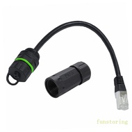 FUN RJ45 IP68 8P8C Waterproof Ethernet Connector For Industrial And Outdoor Use