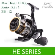 Metal Fishing Reel Max Drag 10Kg HE1000 - 7000